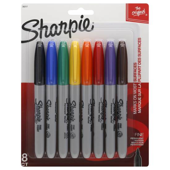 Sharpie Fine Point Permanent Markers (8 ct)