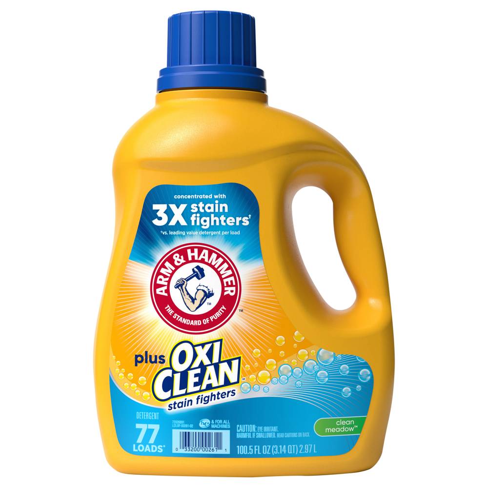 Arm & Hammer Clean Meadow Oxiclean 77 Loads Liquid Laundry Detergent