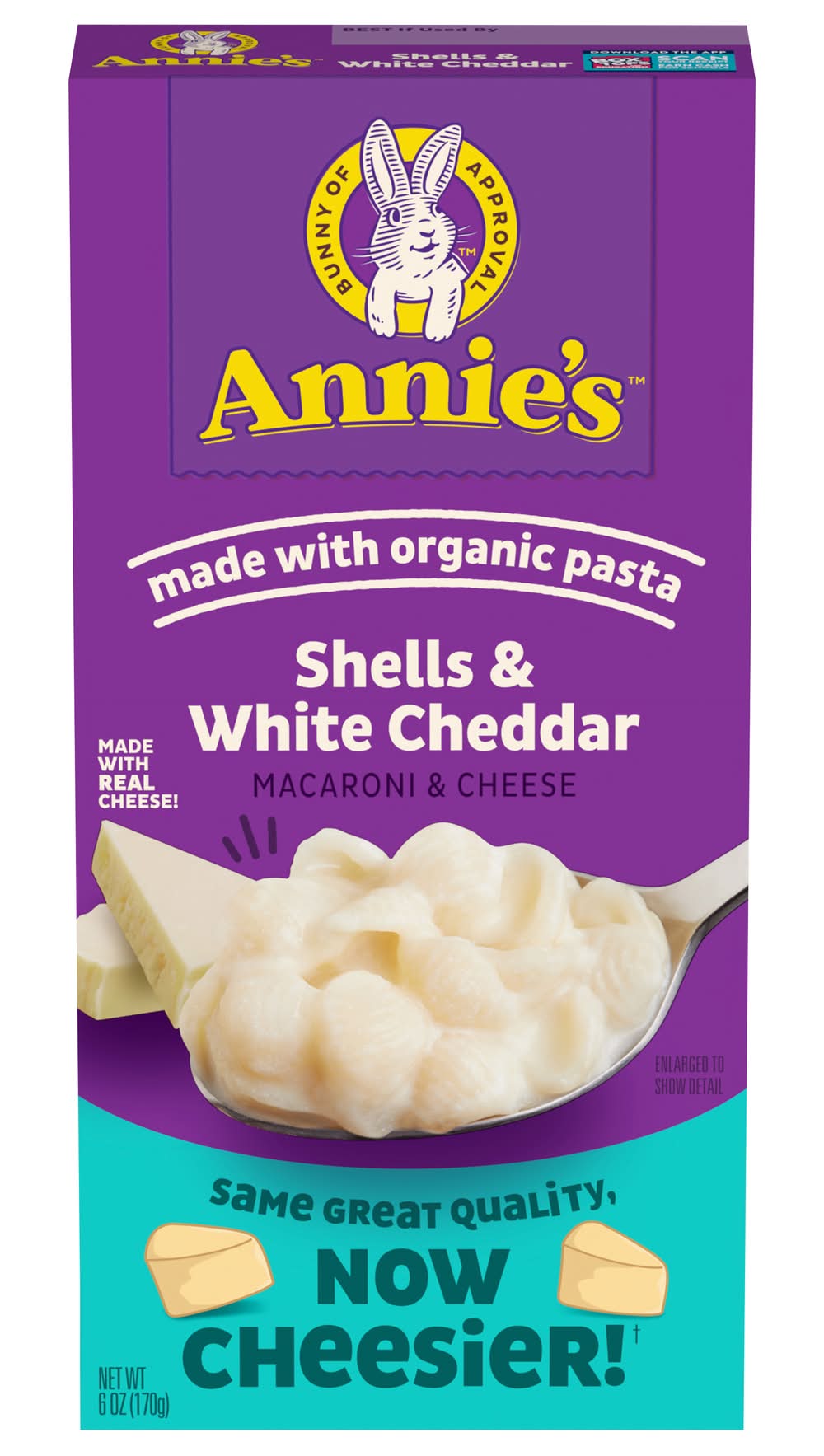Annie's Macaroni & Cheese Pasta, Shells & White Cheddar (6 oz)