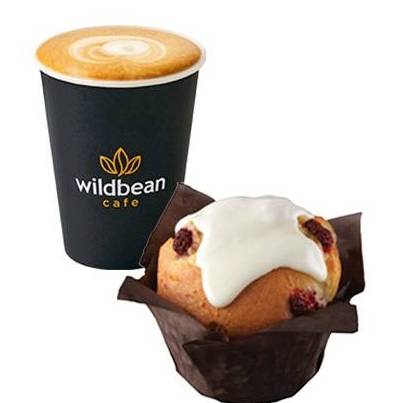 Coffee, muffin and slice combo