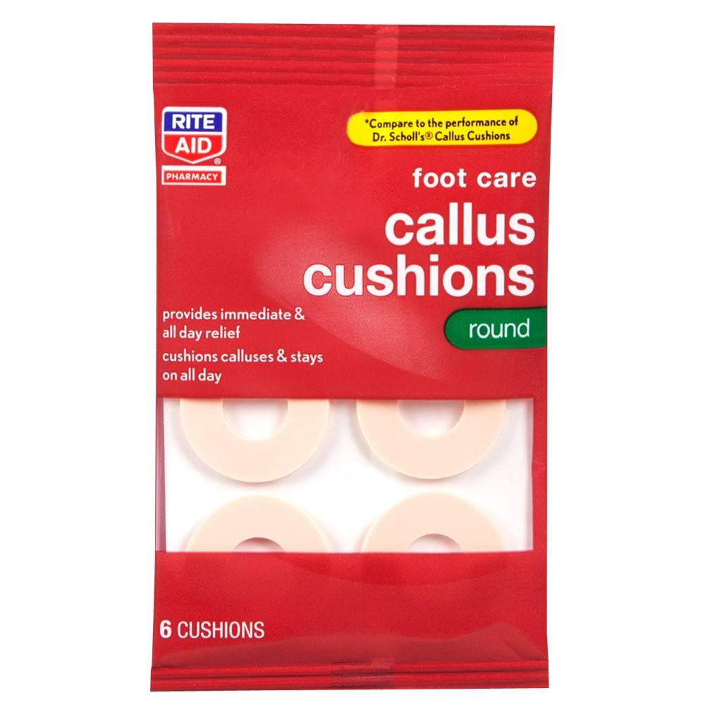 Rite Aid Foot Care Callus Cushions, Round - 6 ct