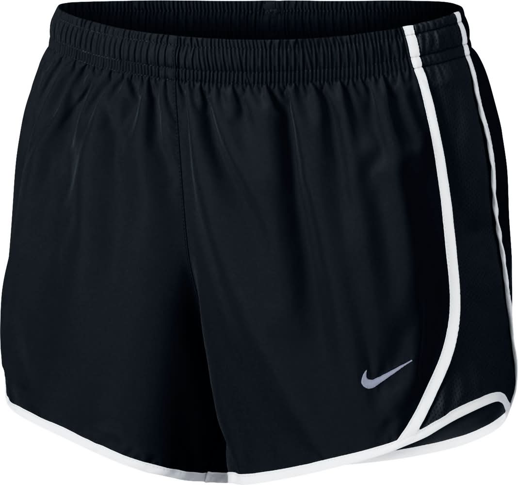Nike Girls' Dry Tempo Running Shorts (Black/White 2, S)