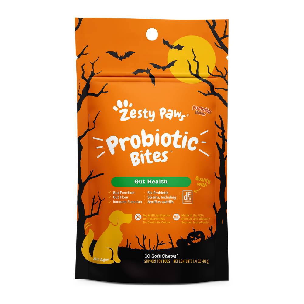 Zesty Paws Probiotic Bites Soft Chews For Dogs (pampkin)