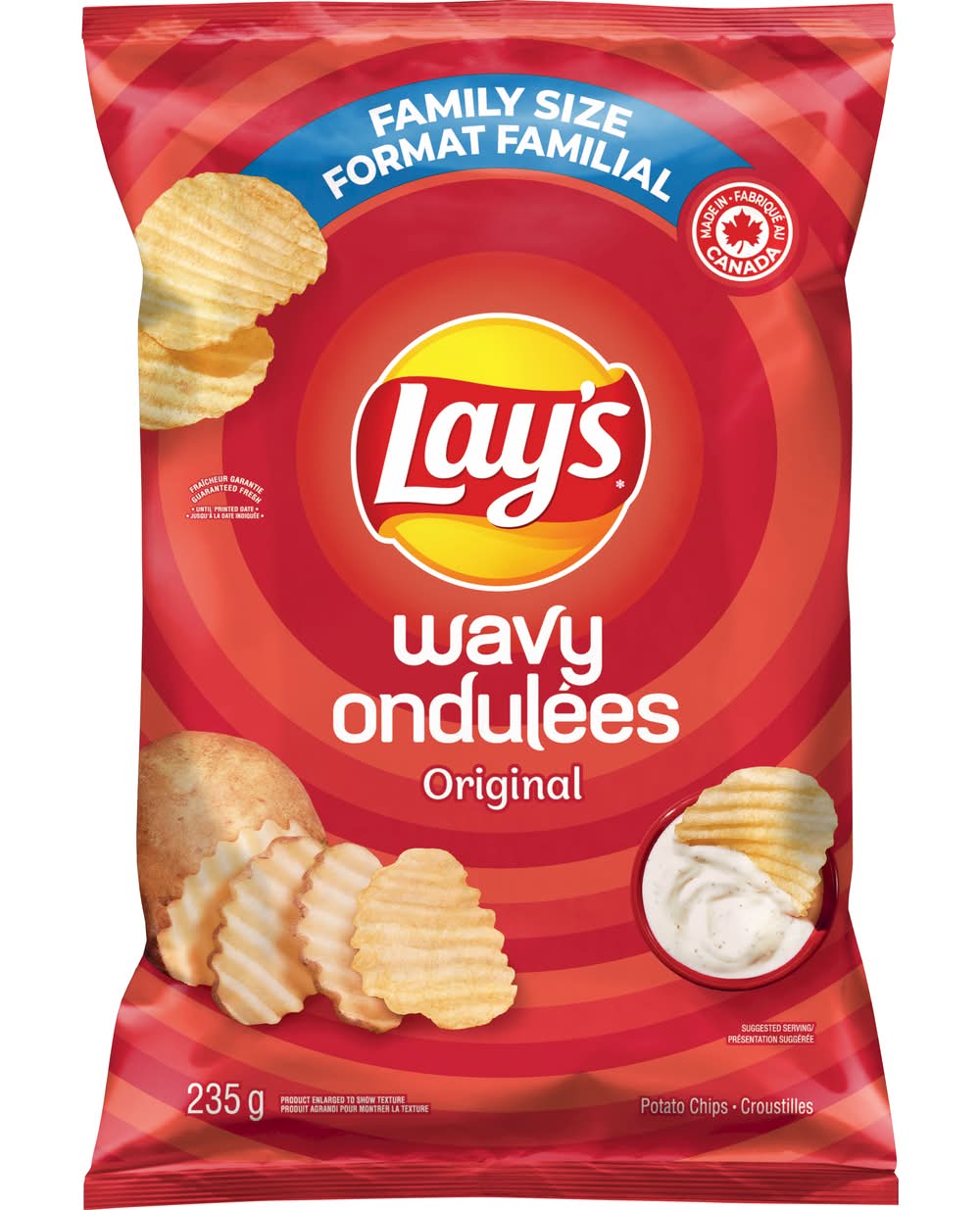 Lay's Original Wavy Potato Chips (235 g)