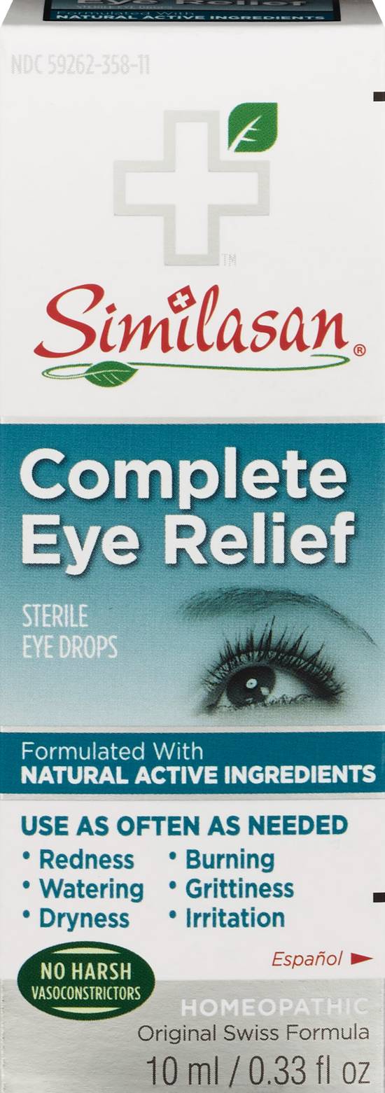 Homeopathic Similasan Eye Relief Drops, 0.33 OZ, Complete Eye Relief