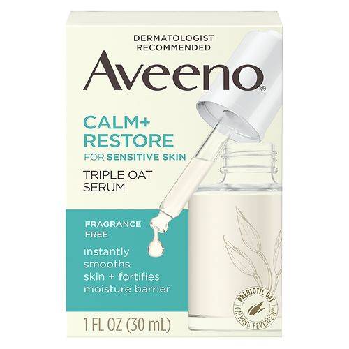 Aveeno Calm + Restore Triple Oat Sensitive Skin Face Serum - 1.0 fl oz