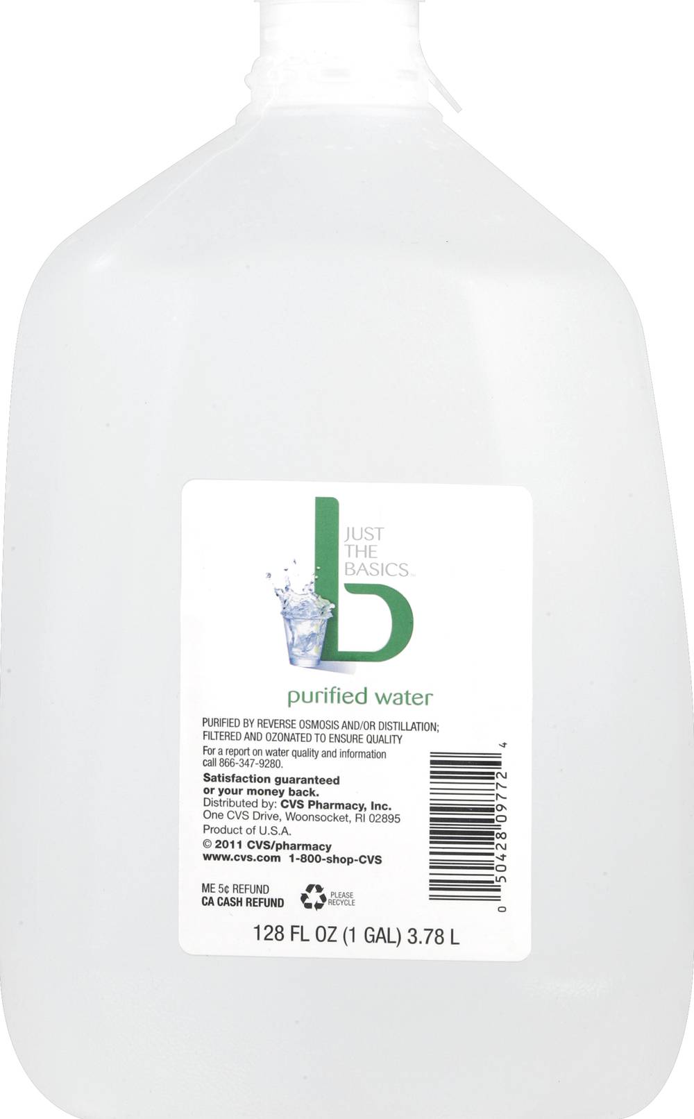 Just the Basics Purified Water (128 fl oz)