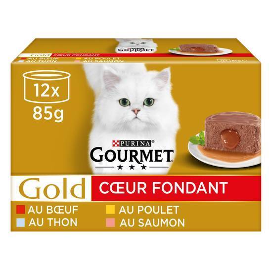 Pâtée pour chat Assortiment Cœur Fondant PURINA GOURMET 12 sachets - 1,02kg