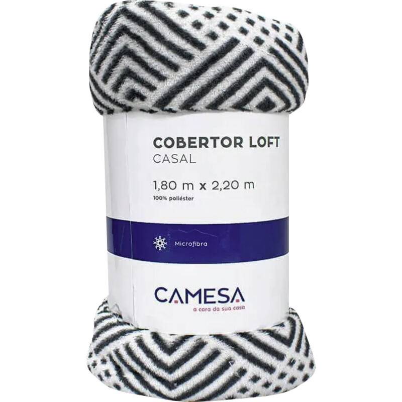 Camesa cobertor de microfibra casal estampado (1,80 m x 2,20 m/sortido)