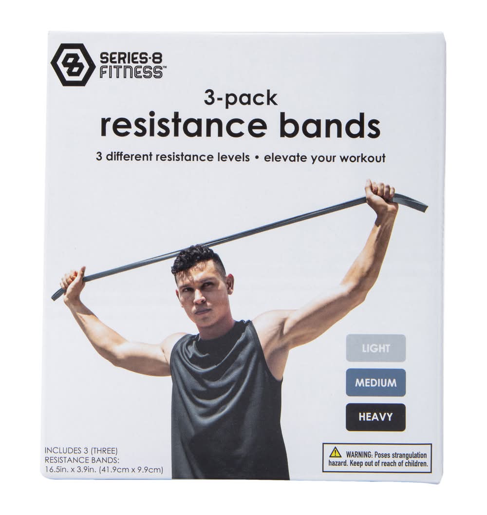 Series-8 Fitness™ Resistance Bands 3-Count