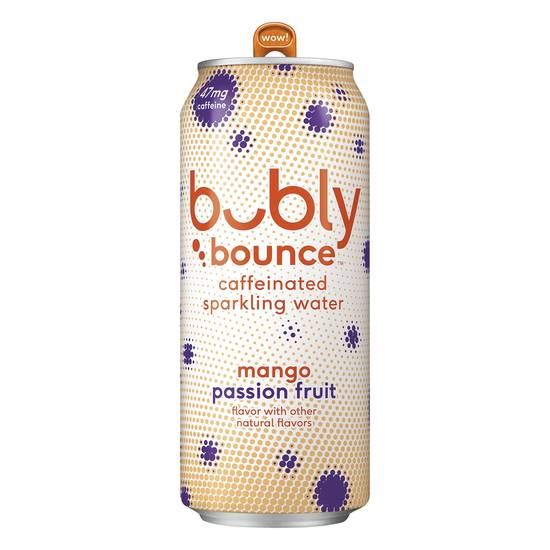 Bubly Bounce Caffeinated Sparkling Water (16 fl oz) (mango - passion fruit)