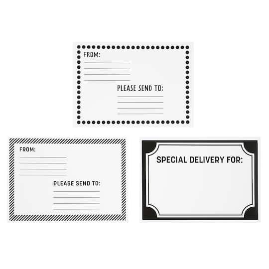 Black Address Labels By Celebrate It