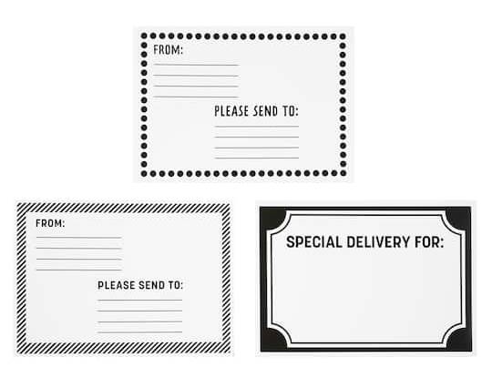 Celebrate It Address Labels, 3.5" x 5", Black (15 ct)