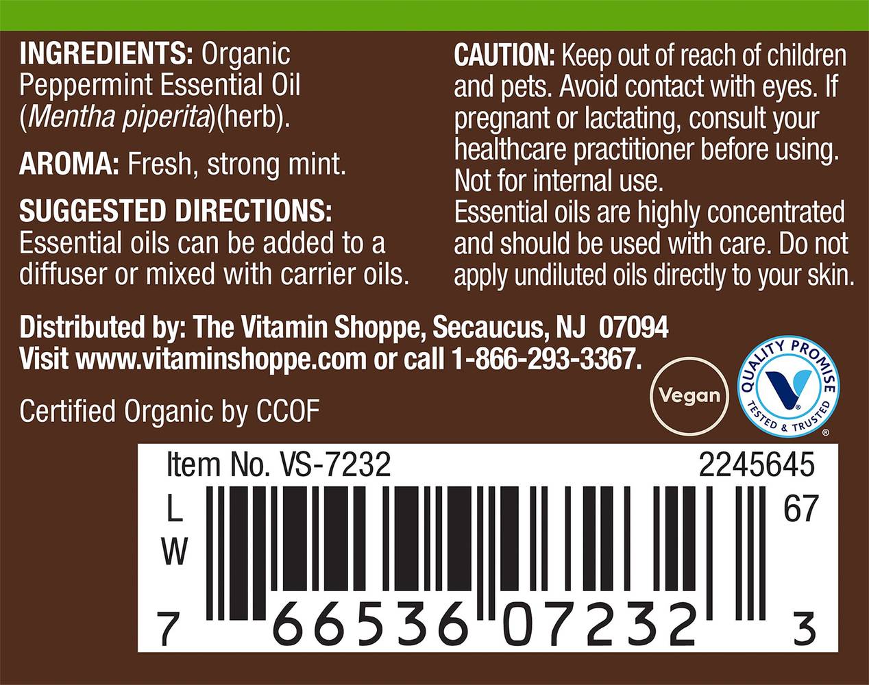 Organic Peppermint 100% Pure Essential Oil – Aromatherapy (0.5 Fl. Oz.)