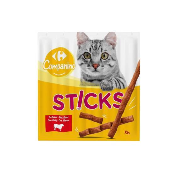 Carrefour Companino - Sticks pour chat (bœuf)