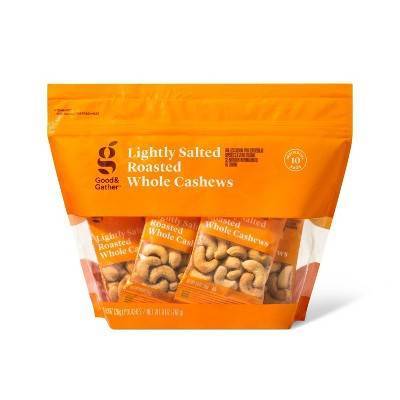 Good & Gather Lightly Salted Roasted Whole Cashews - 10 ct Multipack - Good & Gathertm