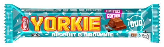 Yorkie Biscuit & Brownie, Duo Milk Chocolate Bar (66g)