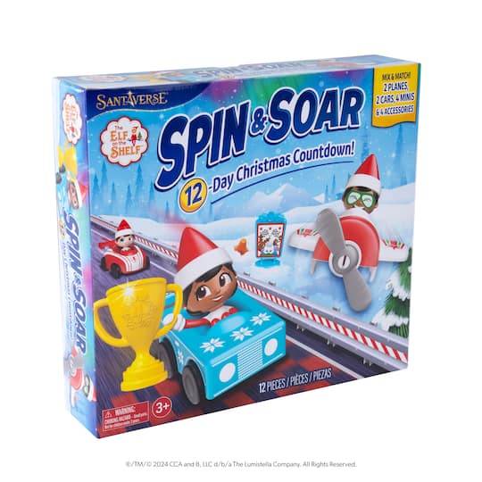 The Elf on the Shelf 3+ Spin & Soar Day Christmas Countdown Playable Set (12 ct)