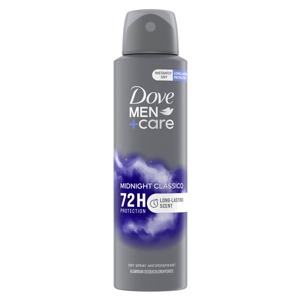 Dove Men+Care Dry Spray Antiperspirant Deodorant, Midnight Classico (3.8 oz)