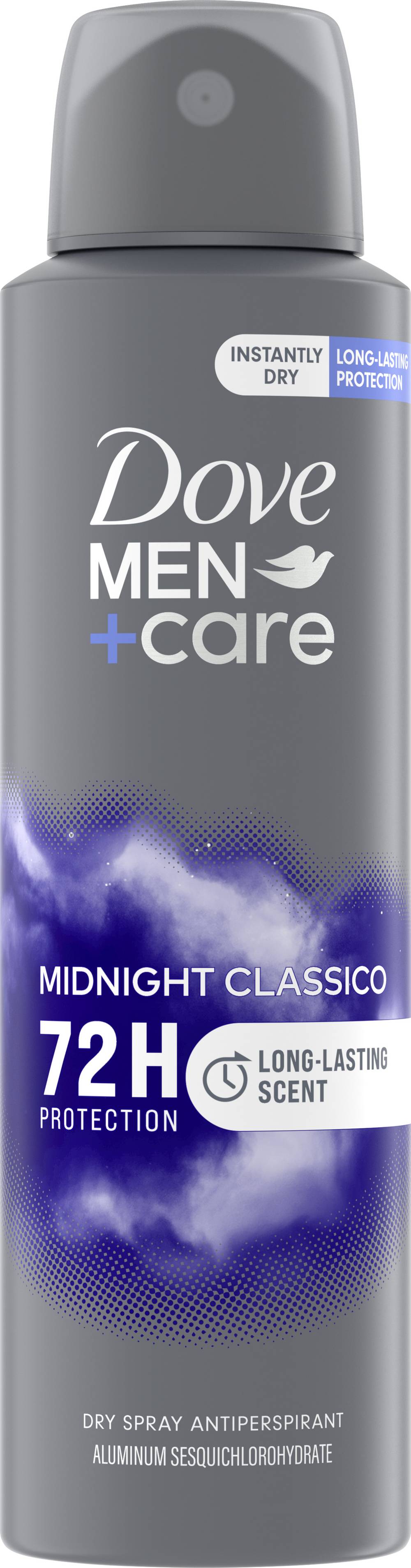 Dove Men+Care Dry Spray Antiperspirant Deodorant, Midnight Classico (3.8 oz)