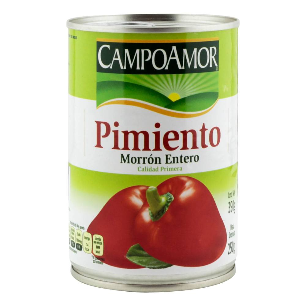 Campo Amor · Pimiento morrón entero (390 g)