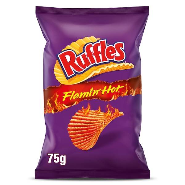 Patatas Fritas Onduladas Flamin Hot Ruffles Bolsa (75 g)