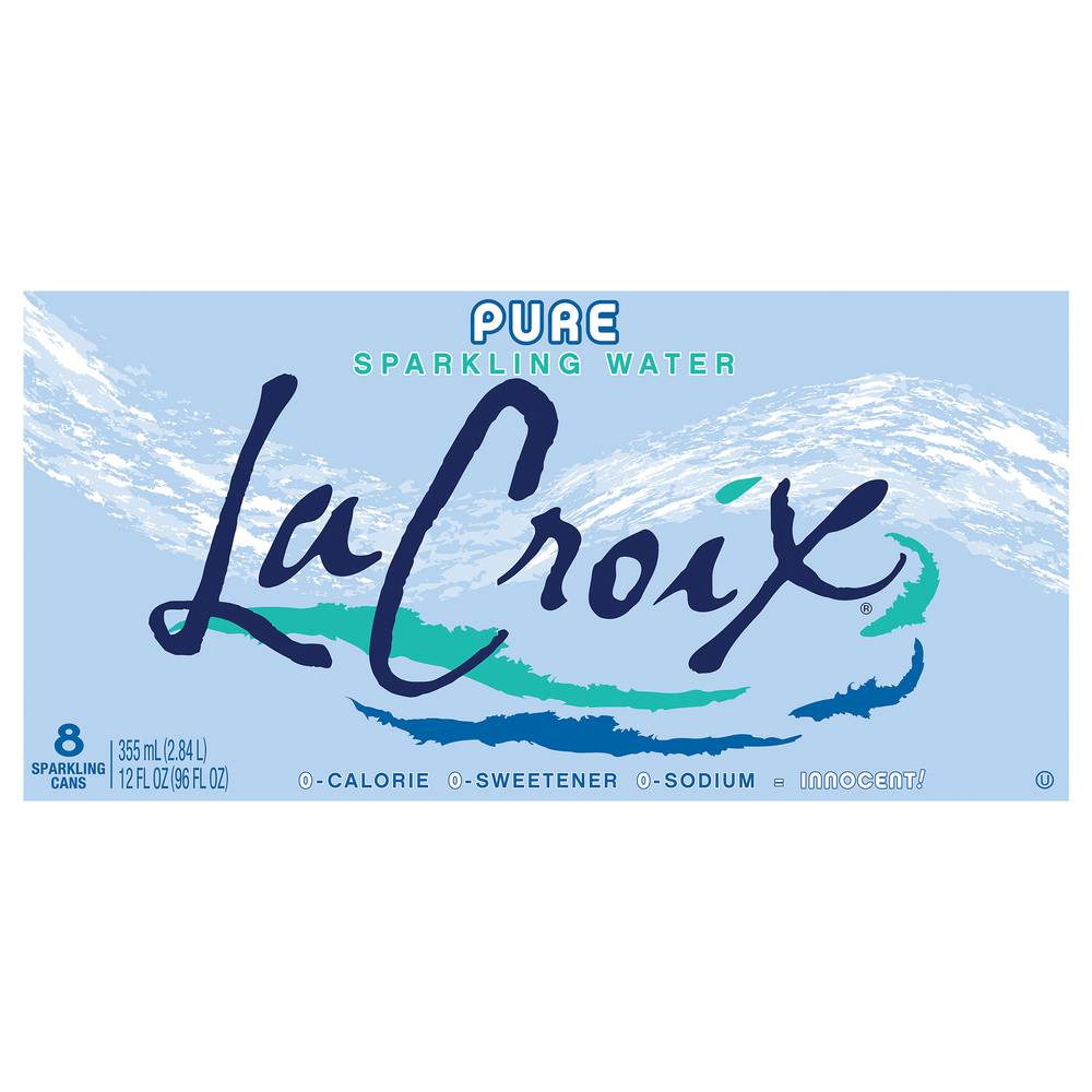 Lacroix Natural Pure Sparkling Water (8 ct, 12 fl oz)