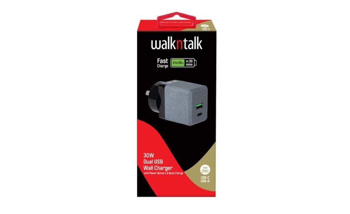 Walkntalk Fast Charge Wall Charger 30W Dual USB