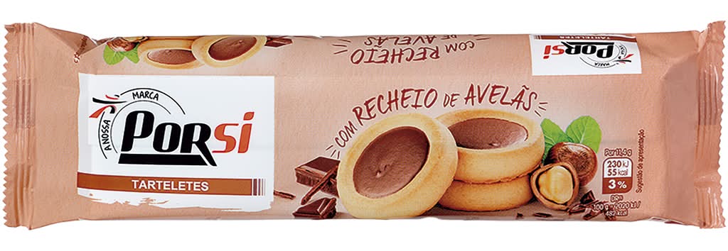 PorSi - Tarteletes com recheio avelã, 91g