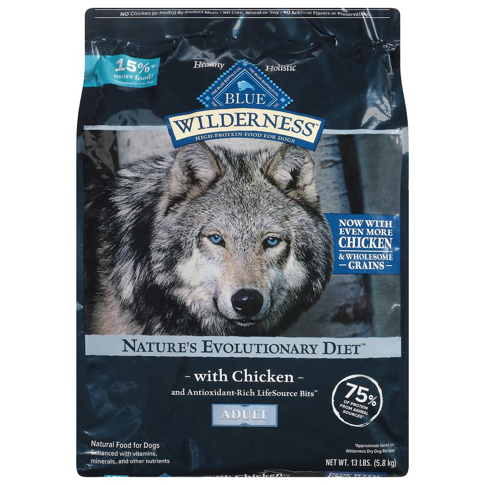 Blue Buffalo Wilderness Nature's Evolutionary Diet Dog Food, Chicken (13 lbs)