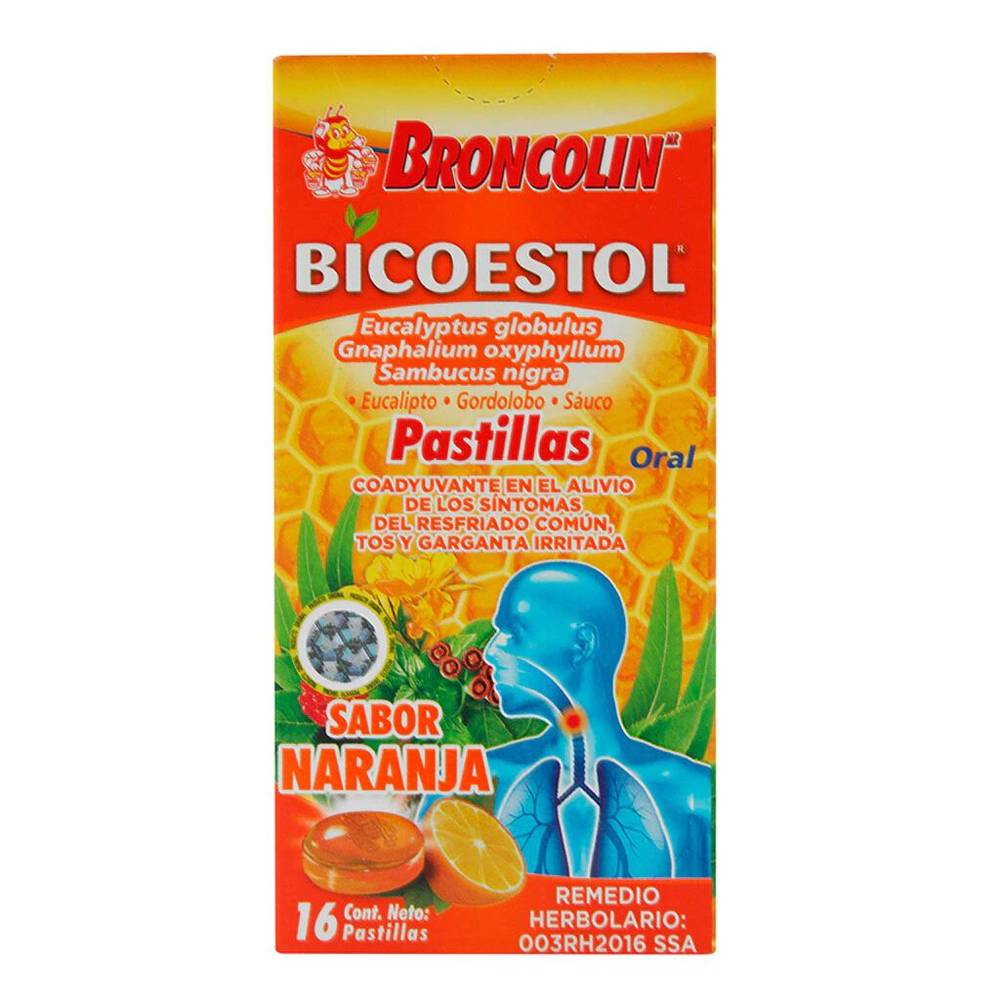 Broncolin · Bicoestol pastilla sabor naranja (50 g)