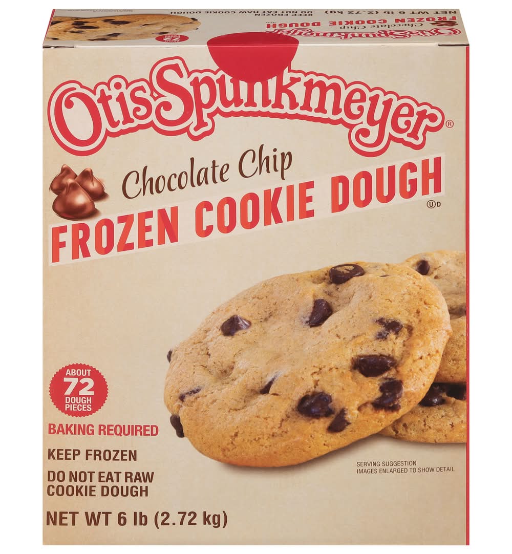 Otis Spunkmeyer Frozen Chocolate Chip Cookie Dough (6 lbs, 72 ct)