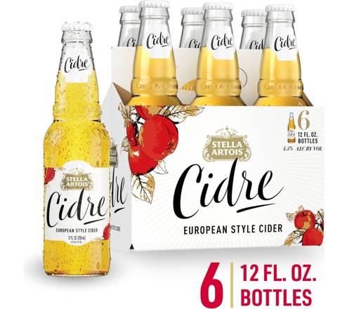 Stella Artois Cider 6 Pack 12oz Bottles