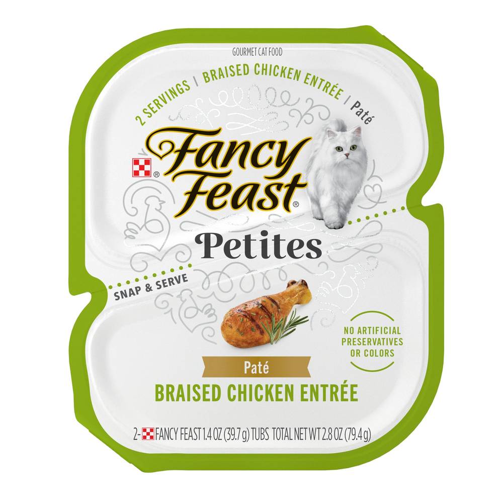Fancy Feast® Petites All Life Stages Cat Wet Food - 2.8oz (Flavor: Chicken, Size: 2.8 Oz)