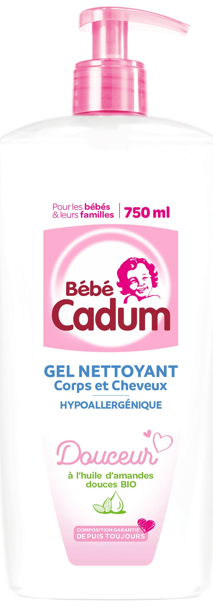 Cadum - Bébé douche amande flacon pompe (750ml)