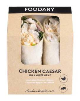 Foodary Chicken Ceasar Wrap on White Wrap 231g