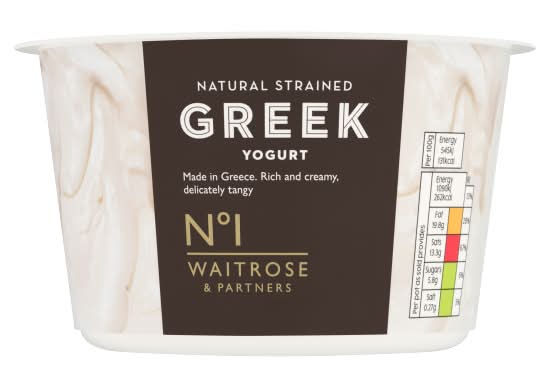 Waitrose & Partners No 1 Natural Strained Greek Yogurt (200g)