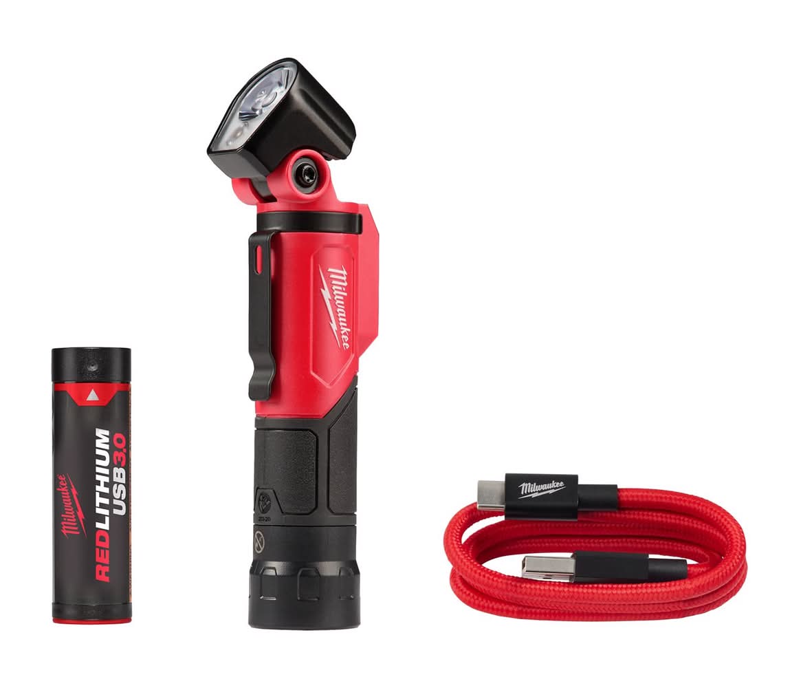 Milwaukee 500 Lm Black/Red Led Rechargeable Rechargeable Flashlight