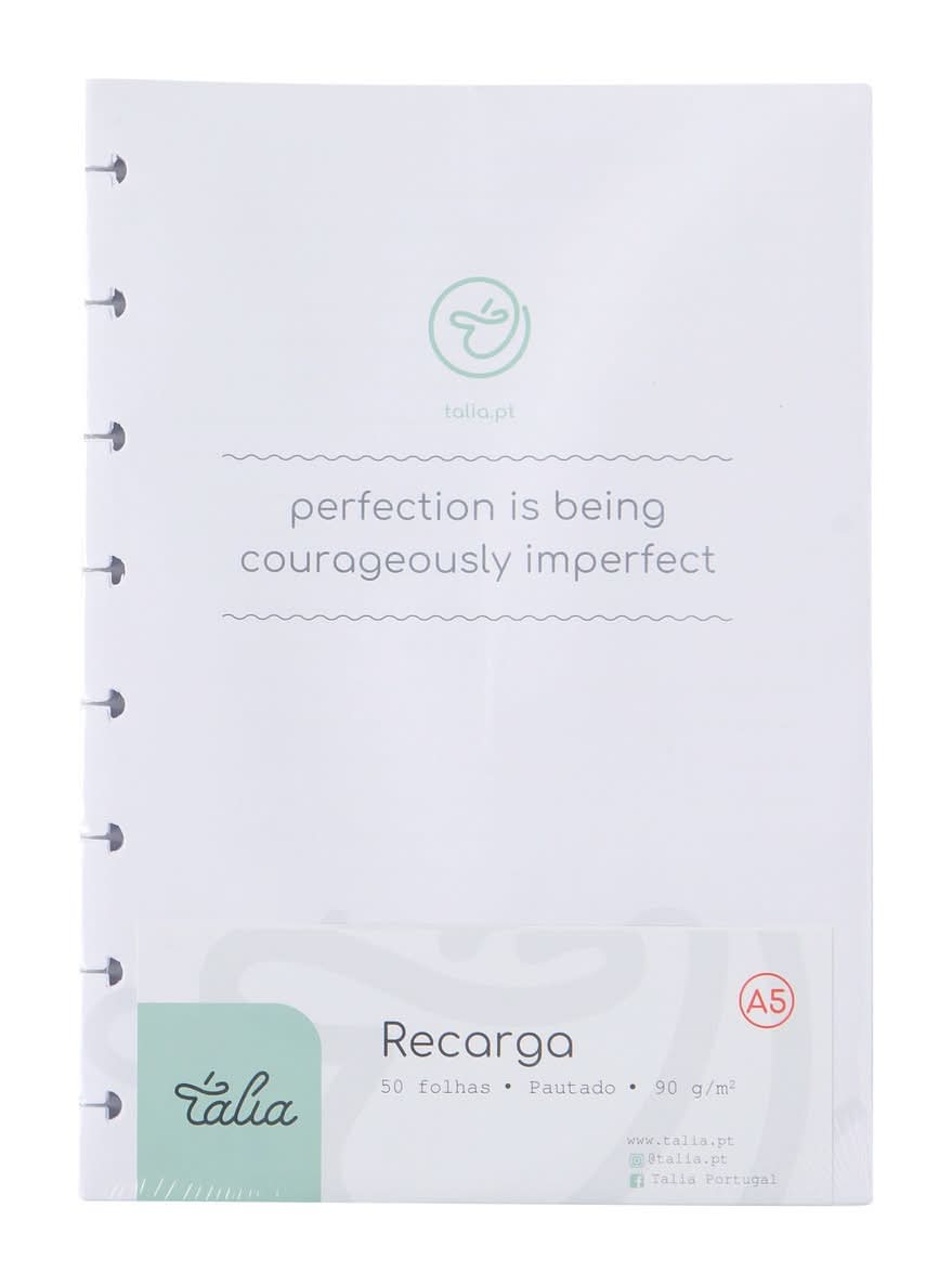 Recarga para Caderno Smart A5 Pautado 50 Folhas Talia