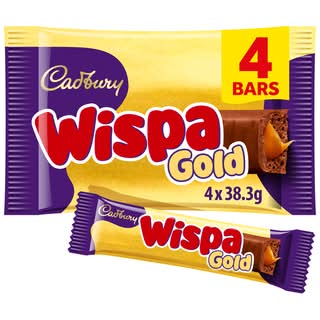 Cadbury Wispa Gold Chocolate Bar (4 x 38.3g)