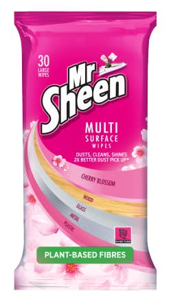 Mr. Sheen Cherry Blossom, Large, Multi Surface Wipes (30 pack)