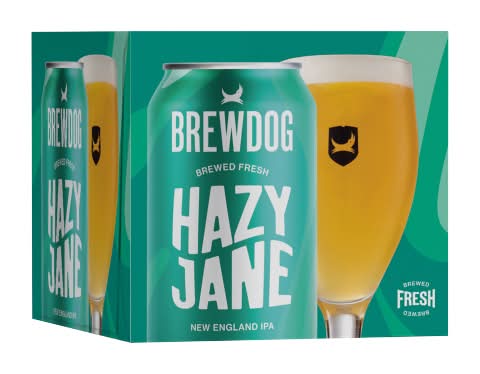 BrewDog Brewed Fresh Hazy Jane New England Ipa Beer (4 x 330ml)