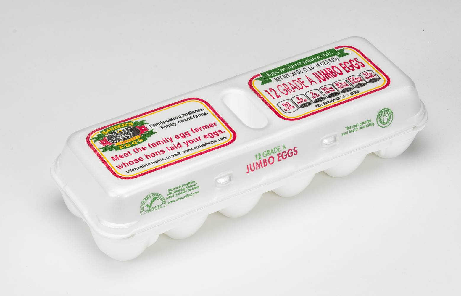 Sauder's Jumbo Eggs, White (30 oz, 12 ct)