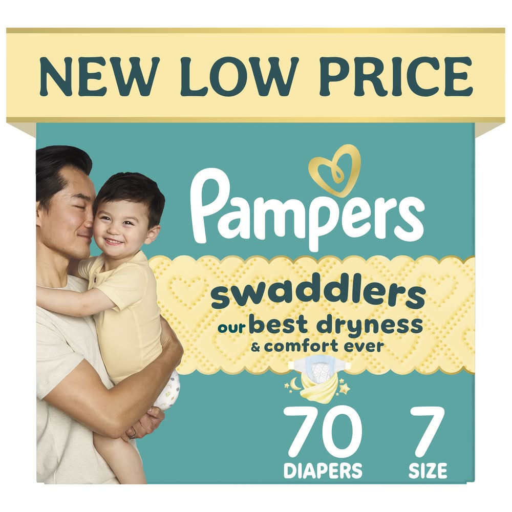 Pampers Swaddlers Active Baby Diapers, 7 (70 ct)