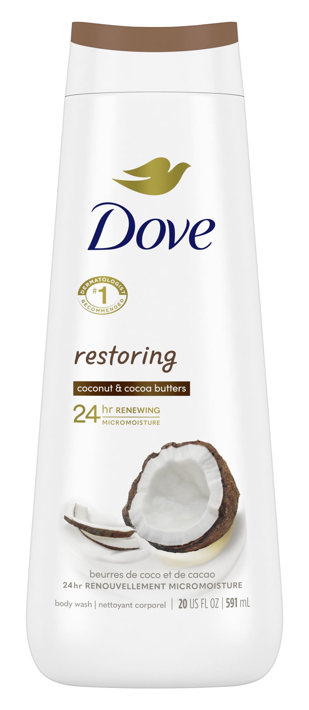Dove Restoring Nourishing Body Wash, Coconut Butter-Cocoa Butter (22 fl oz)