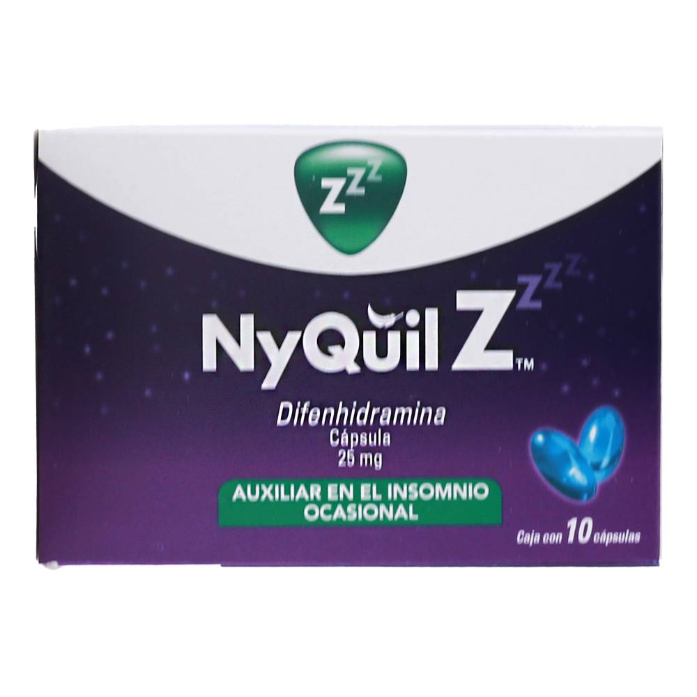 Nyquilz · Difenhidramina cápsulas 25 mg (10 un) (10 un)