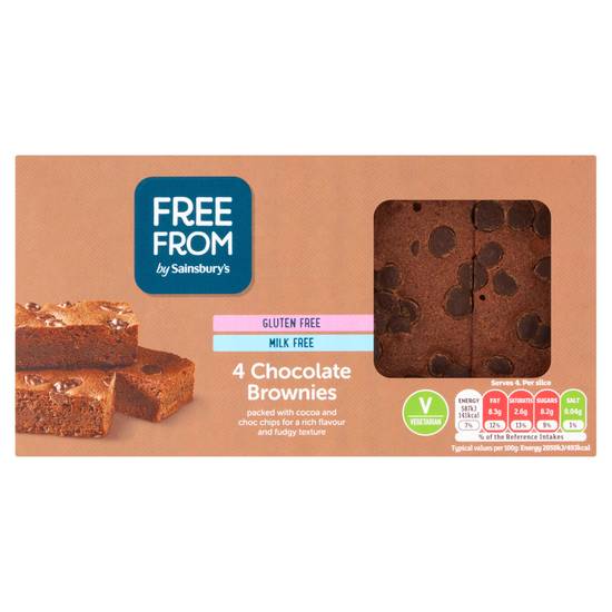 Sainsbury's Deliciously Free From Chocolate Brownies x4