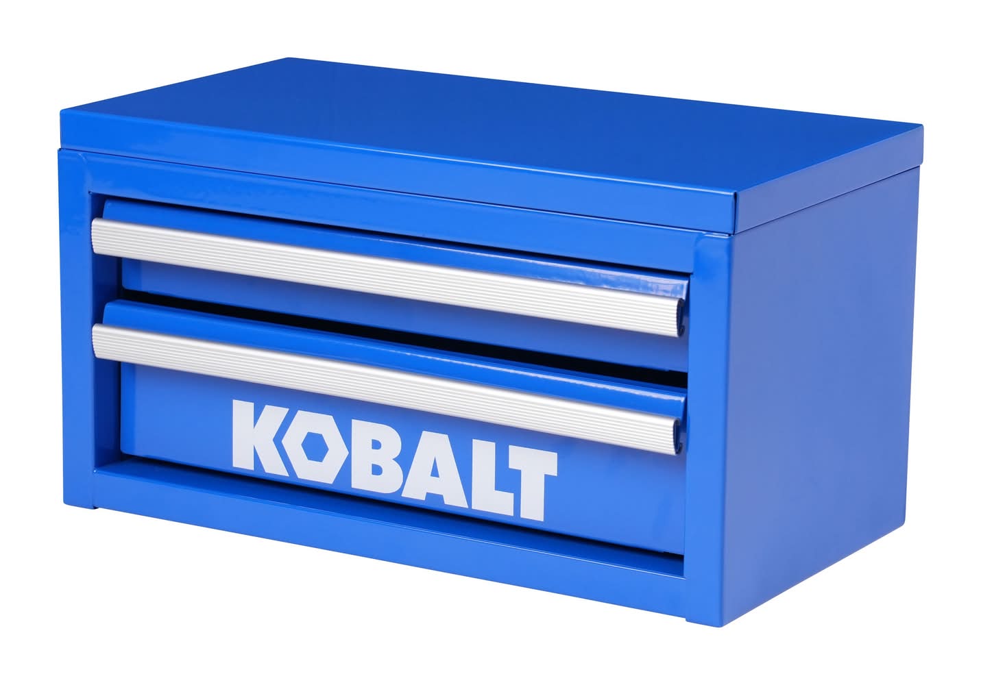 Kobalt Portable tool box 10.83-in W x 5.91-in H x 5.91-in D 2 -Drawer Blue Steel Tool Box
