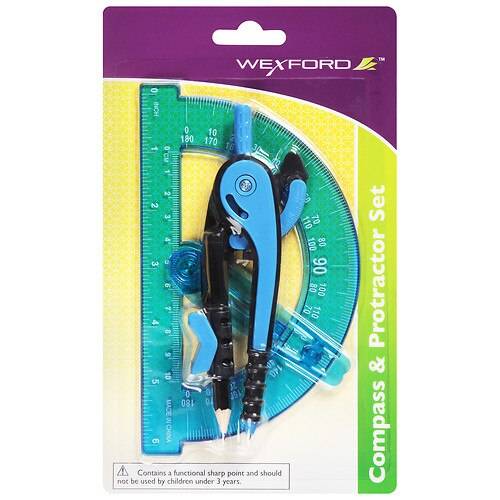Order Wexford Compass & Protractor Set - 1.0 set food online from Walgreens store, Chino on bringmethat.com