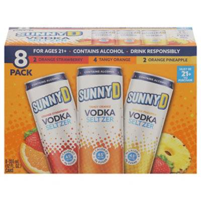 Sunny D Vodka Seltzer (8 pack, 12 fl oz) (assorted)